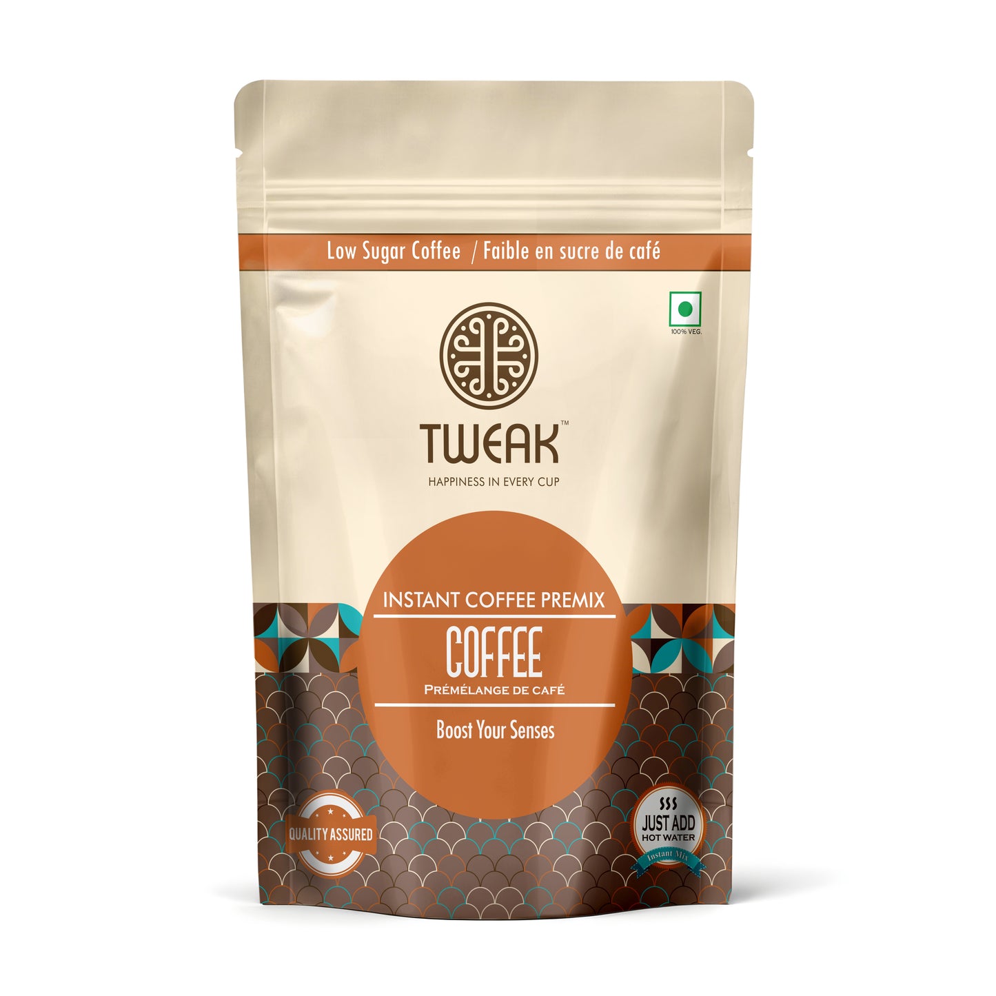 Front pouch of Instant Filter Coffee Premix with traditional Indian coffee label and branding