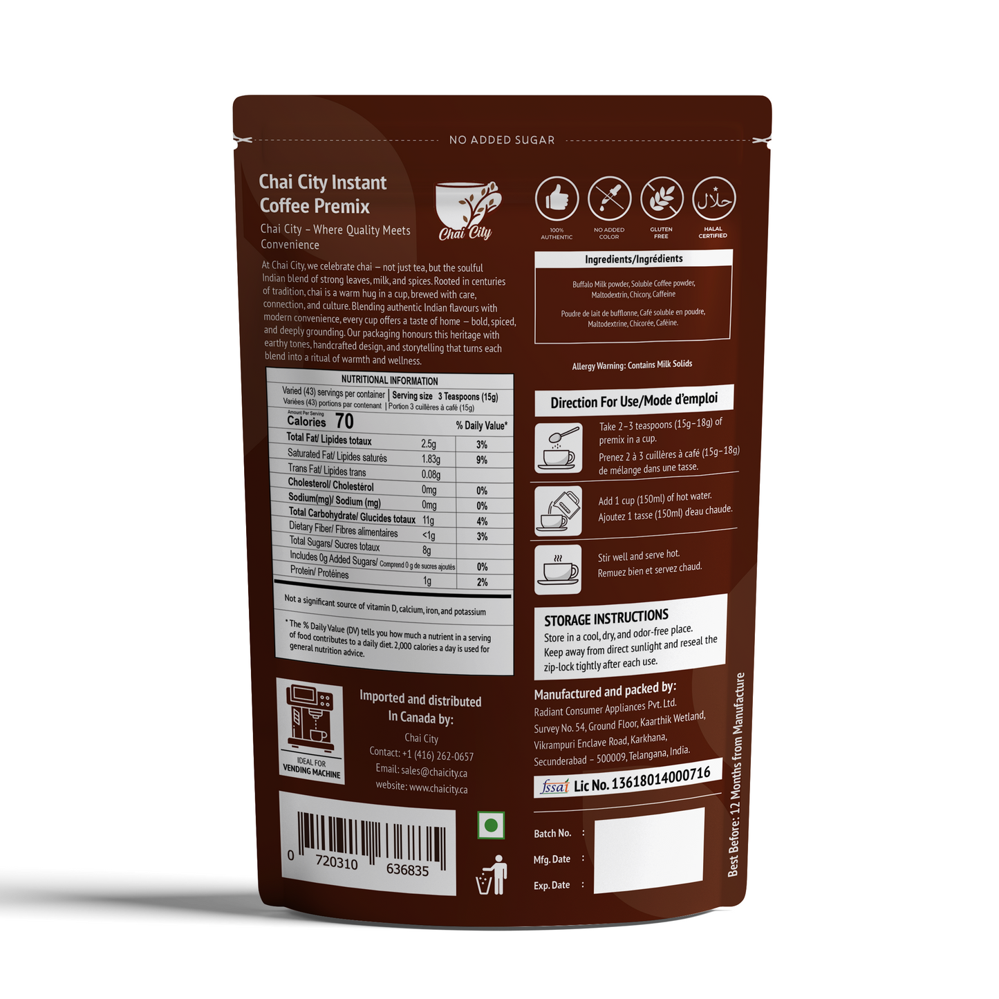 Instant Filter Coffee Premix