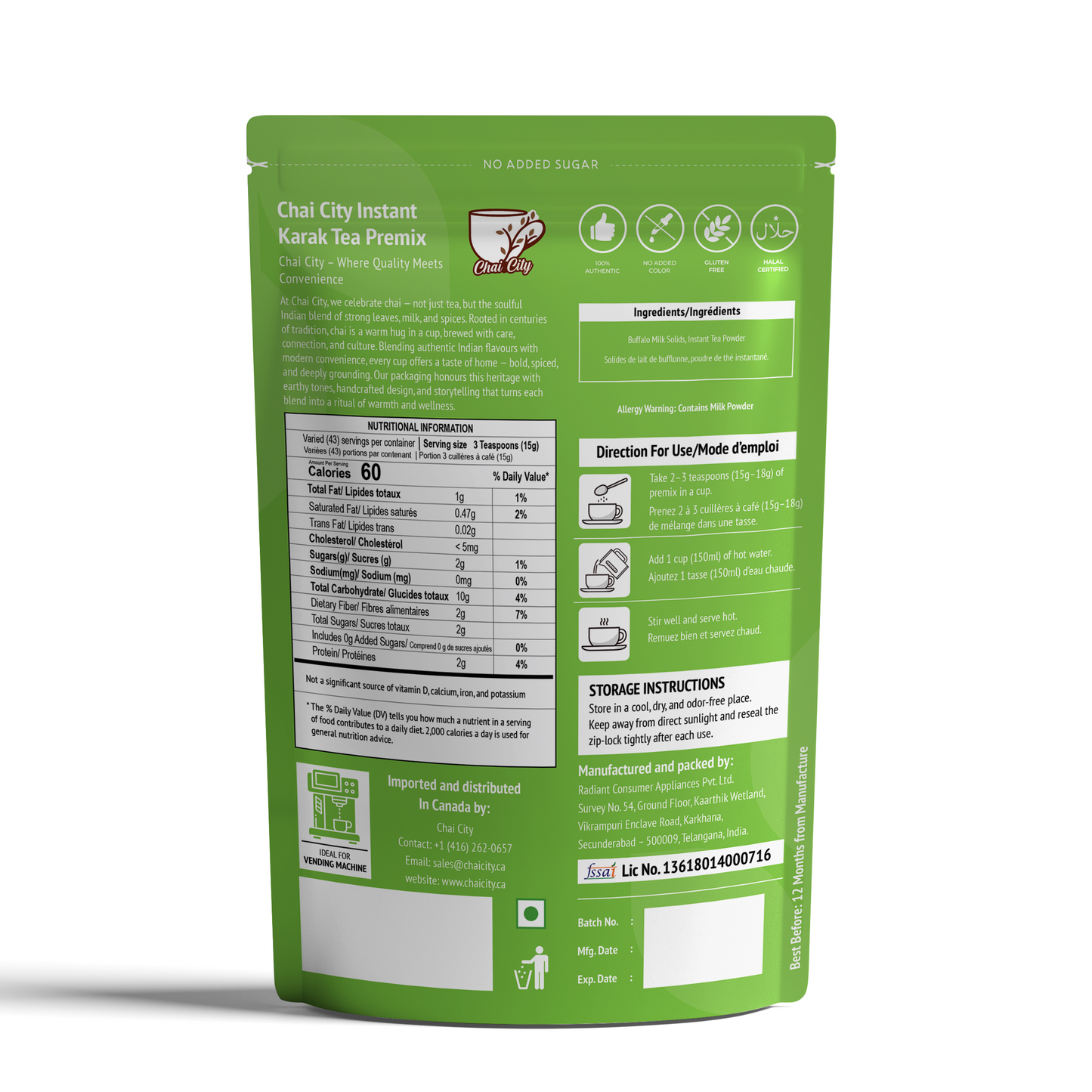 Instant Karak Chai Tea Premix