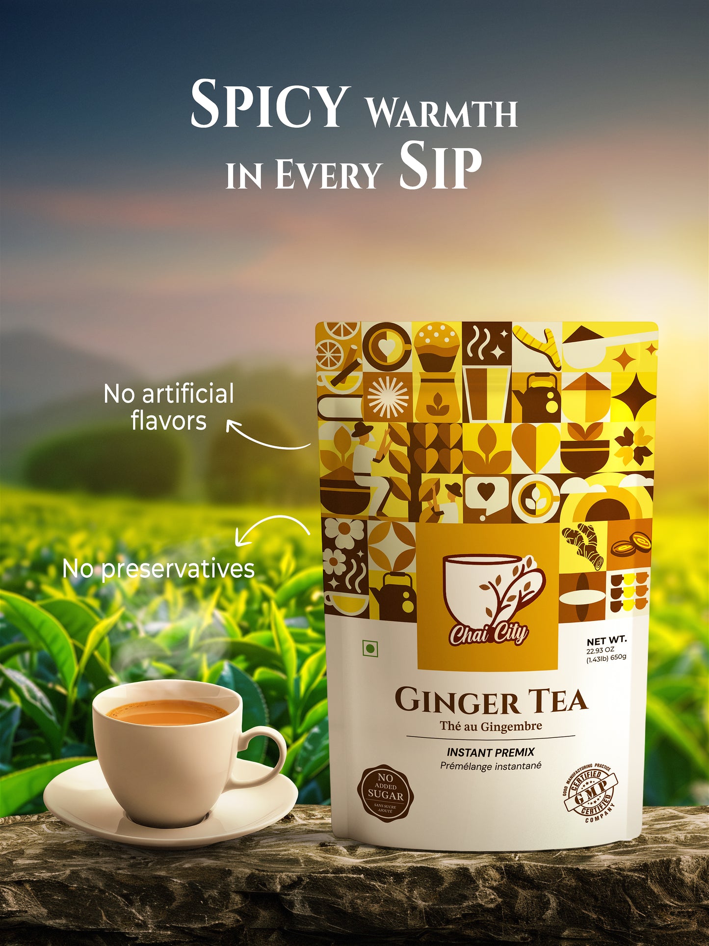 Instant Ginger Chai Tea Premix