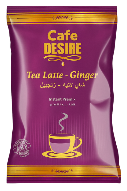Front pouch of Instant Ginger Chai Tea Premix with label and branding