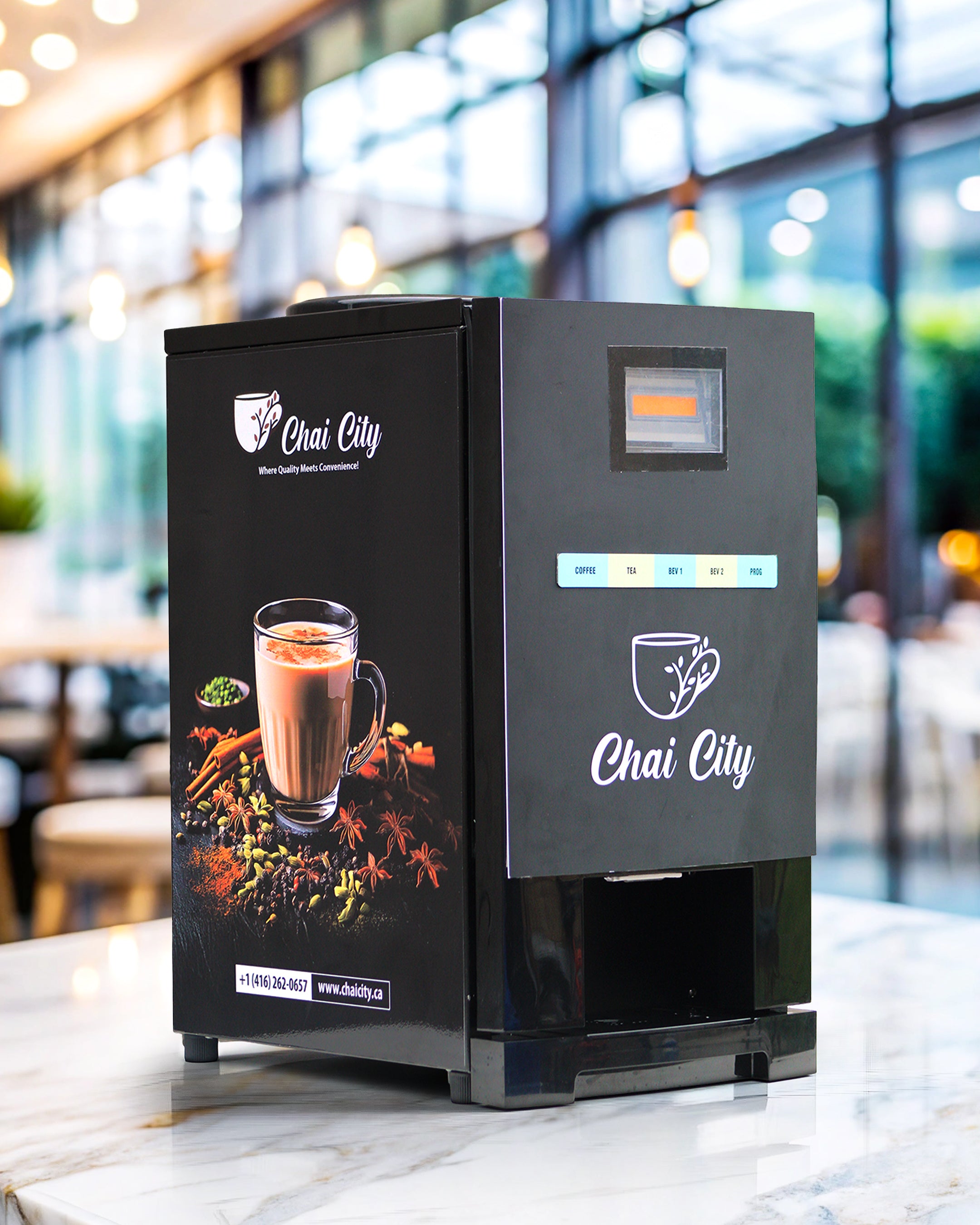 Chai Machine Instant 4 Flavor Chai Machine – Automatic Tea & Coffee Vending Machine ...