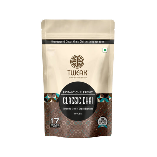 A clean cup of classic Indian chai made with milk and black tea