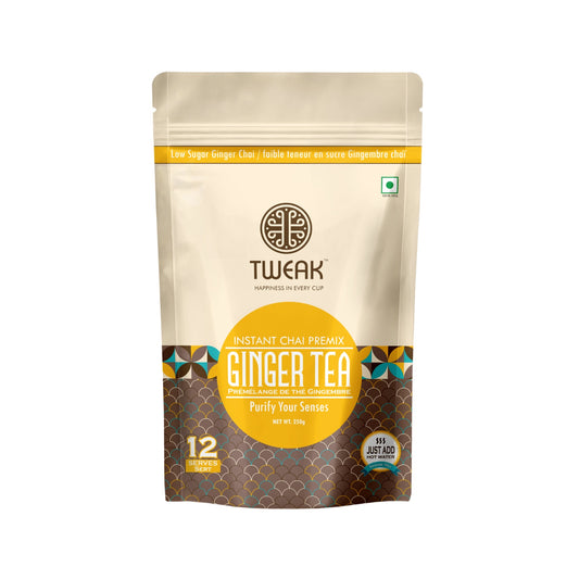 A steaming cup of Indian ginger chai made with Assam tea, milk, and real ginger