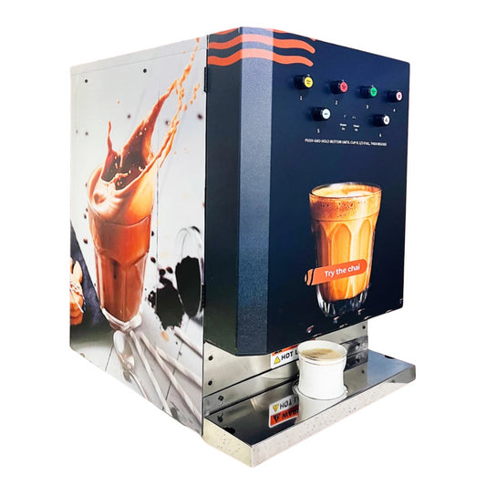 Instant 4 flavour Chai Vending Machine - Push Button