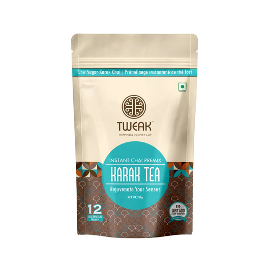 Creamy, bold cup of hot Karak tea with signature rich colour and texture